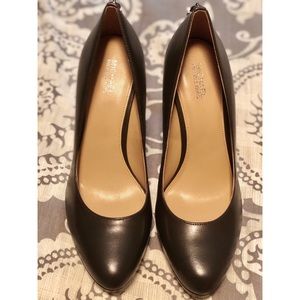 Michael Kors Charcoal Antoinette Slip on Pumps.